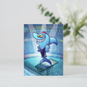 Swimmer Shark Briefkaart (Staand voorkant)