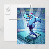 Swimmer Shark Briefkaart (Voorkant / Achterkant)