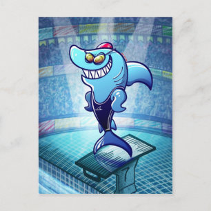 Swimmer Shark Briefkaart