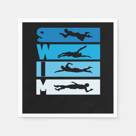 Swimmer Swim Coach Servet (Voorkant)