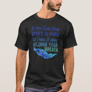 Swimmer Swim vasthoudt aan uw baarmoedervlinder T-shirt