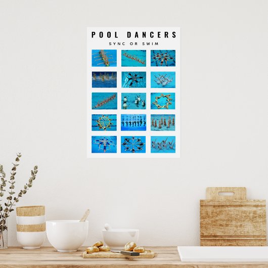 Swimmer Synchronized Swimming Poster (Keuken)