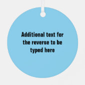 Swimmer Thlek in water met jouw tekst Metalen Ornament (Achterkant)