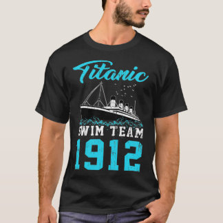 Swimmer Titanic Swim Team 1912 coole grappige cros T-shirt