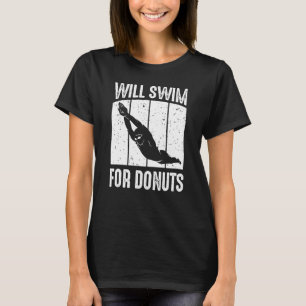 Swimmer zal zwemmen voor donoren die zwemmen - het t-shirt