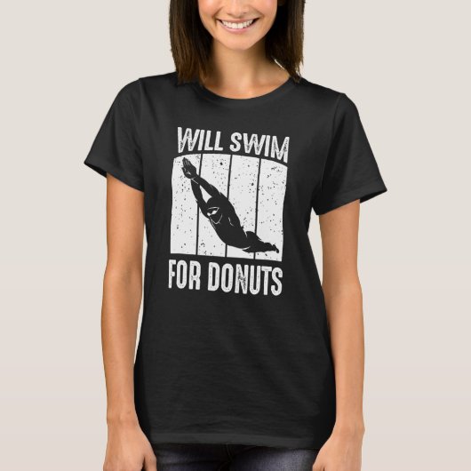 Swimmer zal zwemmen voor donoren die zwemmen - het t-shirt (Voorkant)