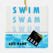 Swimmer's Afstuderen Keepomwille Keramisch Ornament (Voorkant)
