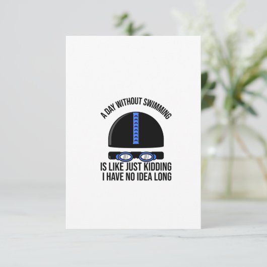 SWIMMING (3) BEDANKKAART (Staand voorkant)