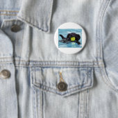 Swimming Black Lab Ronde Button 5,7 Cm (In situ)