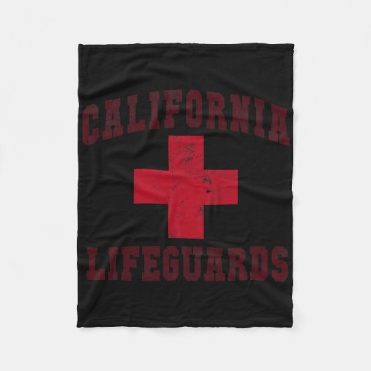 Swimming California Lifeguards Off Duty Vacay Life Fleece Deken (Voorkant)