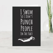 Swimming Cards Swim Team Swimmer Athlete Sports Kaart (Voorkant)