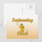 Swimming Chick Briefkaart (Voorkant / Achterkant)