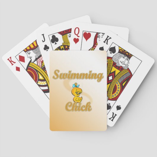 Swimming Chick Speelkaarten (Achterkant)