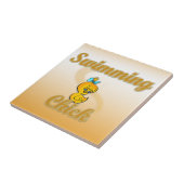 Swimming Chick Tegeltje (Zijkant)