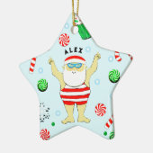 Swimming Christmas Collectible Keramisch Ornament (Links)