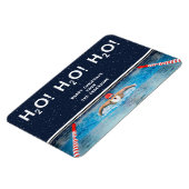 swimming Christmas foliday gift card Magneet (Linkerzijde)