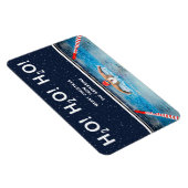swimming Christmas foliday gift card Magneet (Rechterzijde)