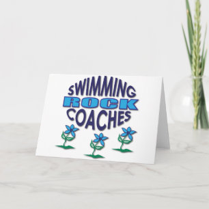 Swimming Coaches Rock Gifts Feestdagen Kaart