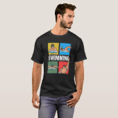 Swimming crawl, chest, back, dolphin, 4 swimming s t-shirt (Voorkant volledig)
