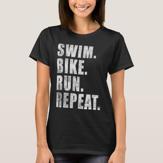 SWIMMING CYCLING RUNNING KONA 2023 TRIATHLETE MENS T-SHIRT (Voorkant)