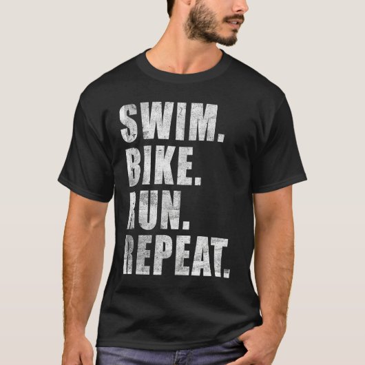 SWIMMING CYCLING RUNNING KONA 2023 TRIATHLETE MENS T-SHIRT (Voorkant)