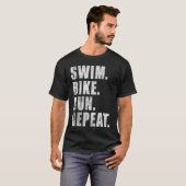 SWIMMING CYCLING RUNNING KONA 2023 TRIATHLETE MENS T-SHIRT (Voorkant volledig)