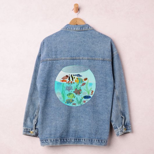 swimming fish bath denim jacket (Hangar)