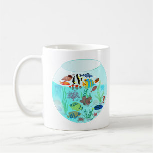 swimming fish bath koffiemok