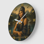 Swimming Funny Mona Lisa Swimmer Gift for Pool Grote Klok (Hoek)