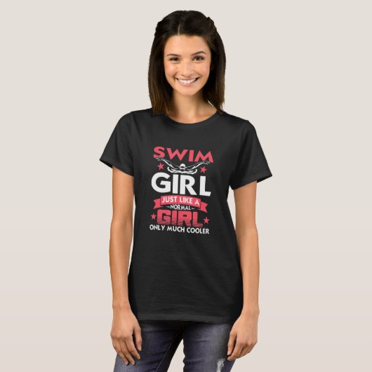 Swimming Graphic For Women And Girls Swimmer T-shirt (Voorkant volledig)