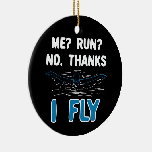 Swimming - I Fly Keramisch Ornament (Rechts)