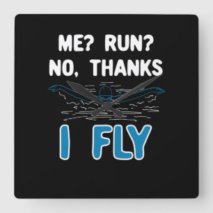 Swimming - I Fly Vierkante Klok