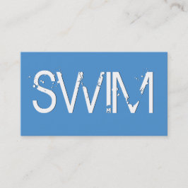 SWIMMING INSTRUCTOR Grunge Style V64J BLUE Visitekaartje