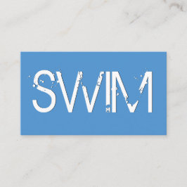SWIMMING INSTRUCTOR Grunge Style V64J BLUE Visitekaartje