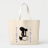 "Swimming Is My Bag" Canvas Bag Grote Tote Bag (Voorkant)