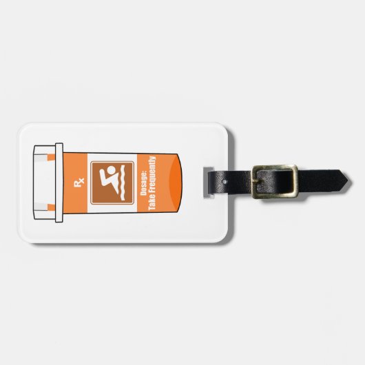 Swimming Is My Drug Bagagelabel (Voorkant horizontaal)