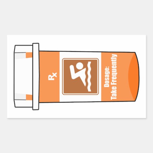 Swimming Is My Drug Rechthoekige Sticker (Voorkant)