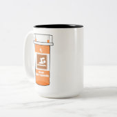 Swimming Is My Drug Tweekleurige Koffiemok (Voorkant links)