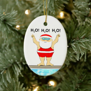 Swimming Keepsake ceramic ornament