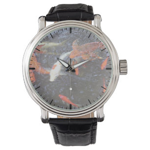 Swimming Koi Horloge