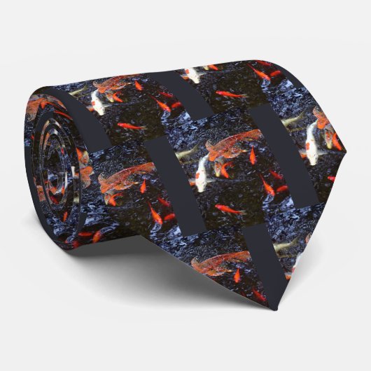 Swimming Koi Stropdas (Opgerold)