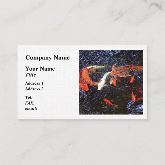 Swimming Koi Visitekaartje (Voorkant)