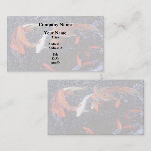 Swimming Koi Visitekaartje (Voorkant / Achterkant)