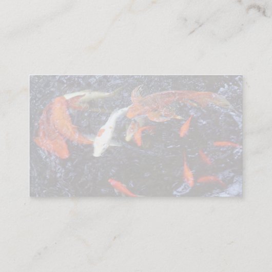 Swimming Koi Visitekaartje (Achterkant)