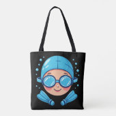 Swimming lovers after school activity club tote bag (Achterkant)