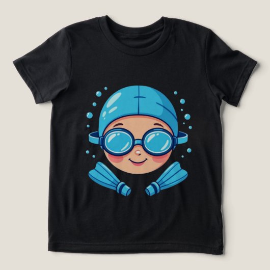 Swimming lovers after school activity club Tri-Blend shirt (Design voorkant)