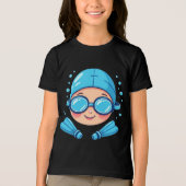 Swimming lovers after school activity club Tri-Blend shirt (Voorkant)