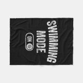 Swimming Mode On Funny Swimmer Gift Diver Coach Fleece Deken (Voorkant (Horizontaal))