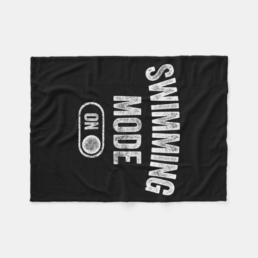 Swimming Mode On Funny Swimmer Gift Diver Coach  Fleece Deken (Voorkant (Horizontaal))