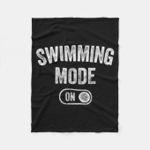 Swimming Mode On Funny Swimmer Gift Diver Coach  Fleece Deken (Voorkant)